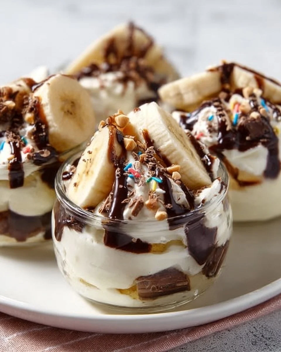 Bananensplit-Quark-Dessert