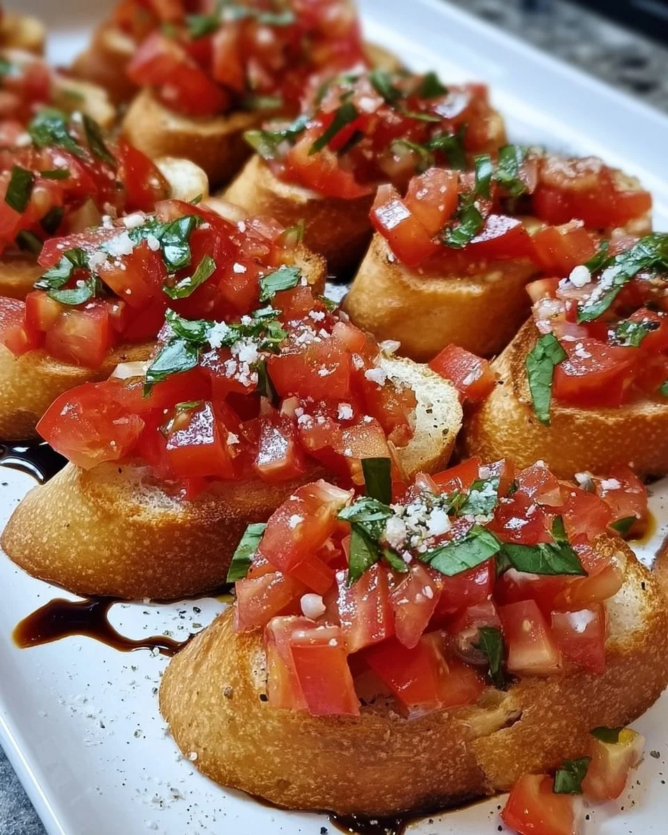 Bruschetta mit Tomaten und Knoblauchöl
