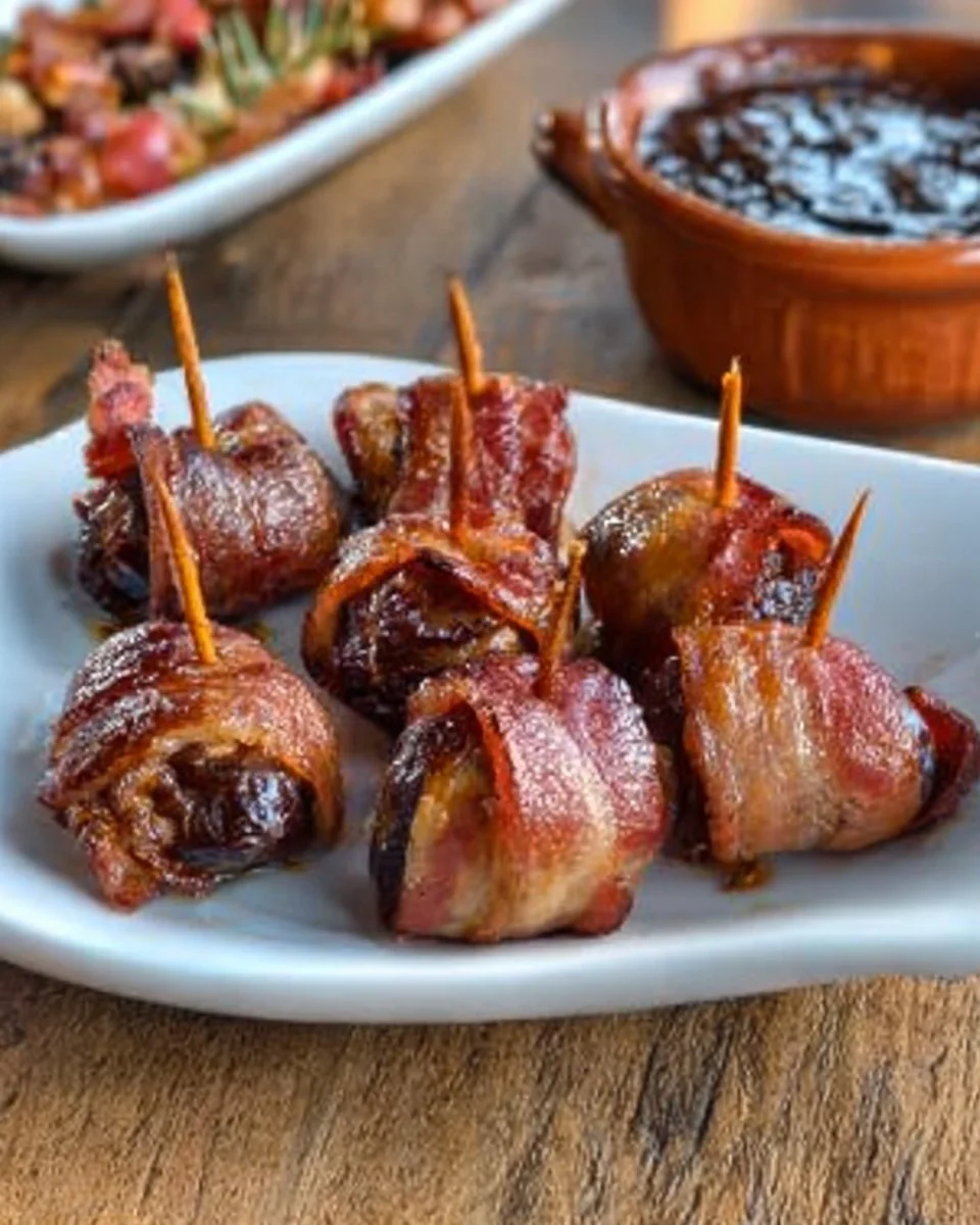 Datteln im Speckmantel aus dem Backofen I Rezept