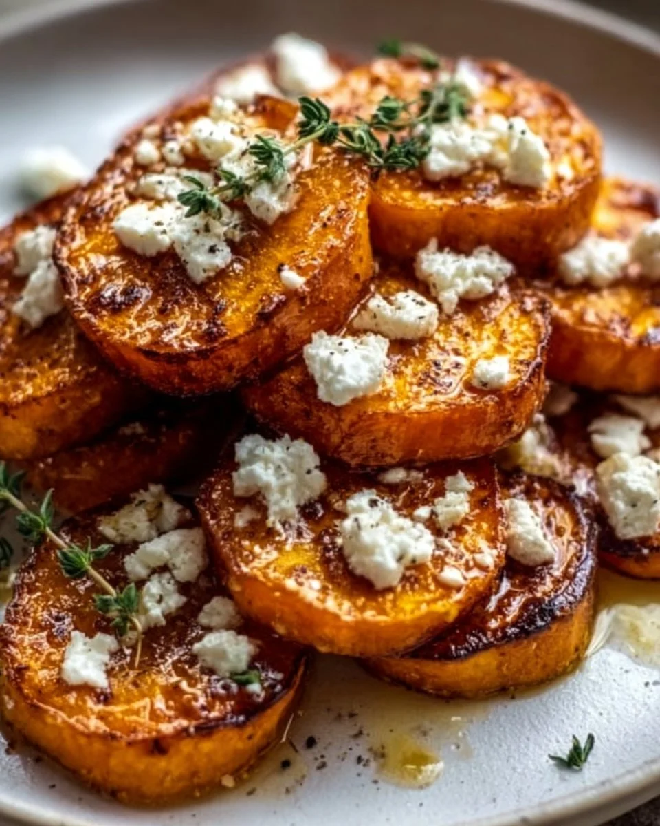 Fried Sweet Potato Slices with Honey and Feta: A Simple Recipe for Delicious Delights