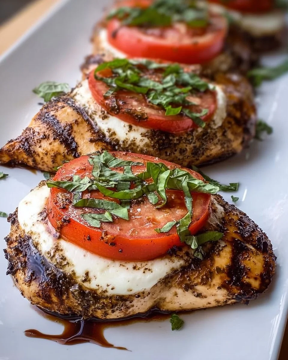 Gegrilltes Hühnchen Caprese