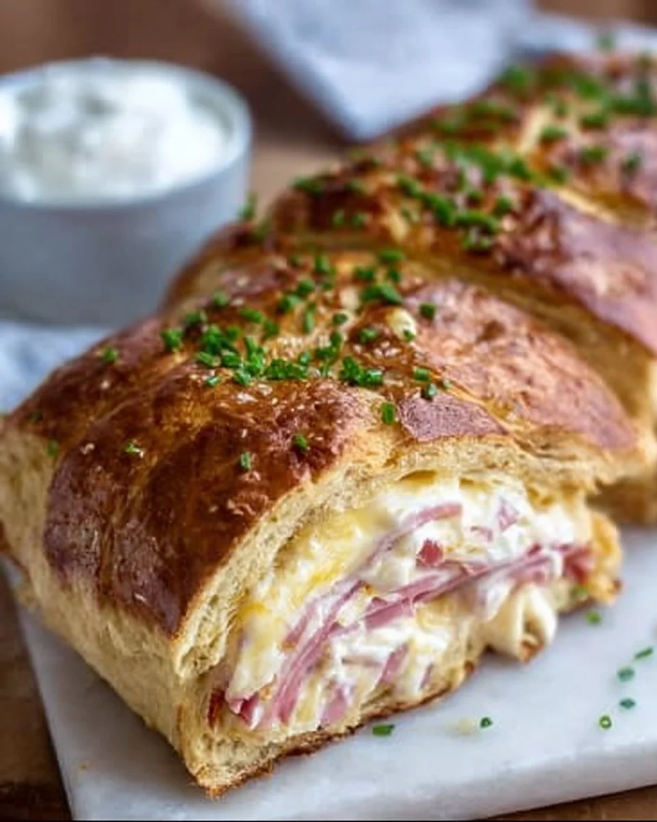 Handbrot mit Schinken und Käse | Rezept