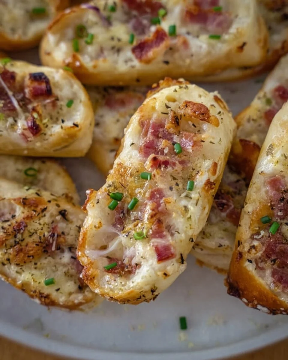 Häppchen im Flammkuchen-Stil