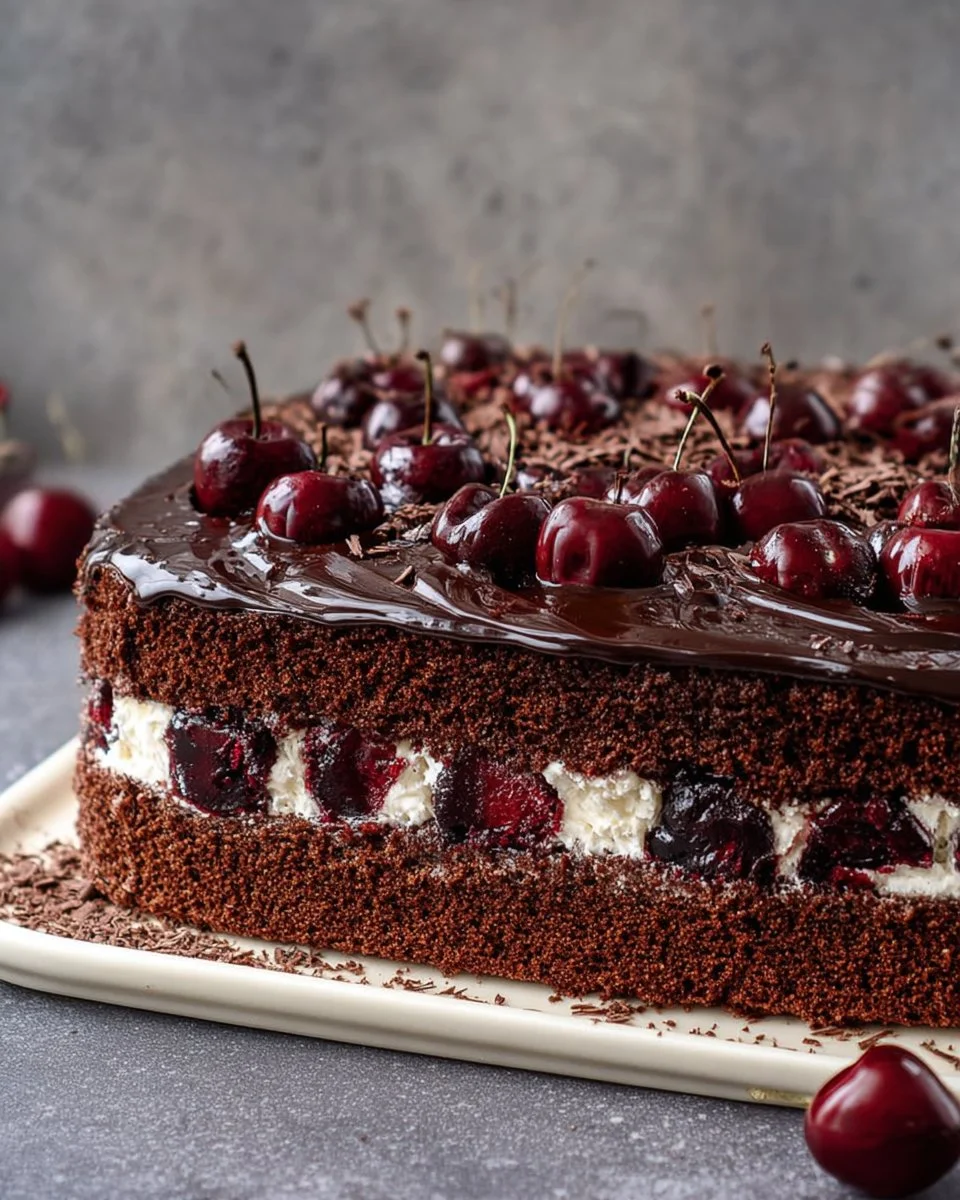 Kirschenkuchen mit Schokolade