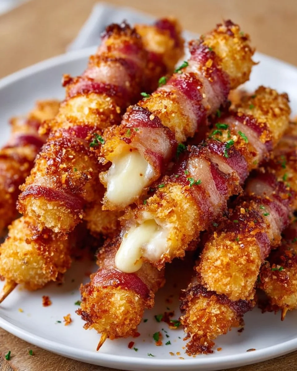 Knusprige Speck-Käse-Sticks