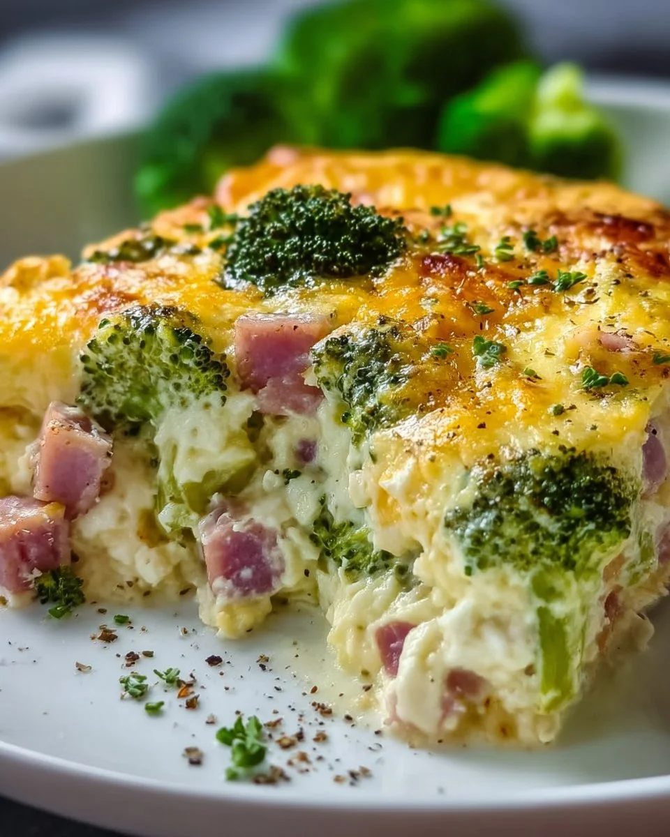 Low Carb Brokkoli-Schinken-Auflauf