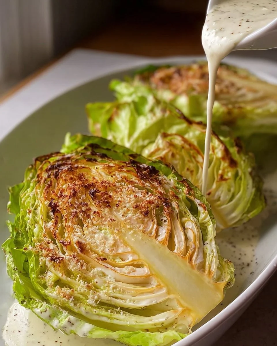 Spitzkohl mit Parmesan und Soße