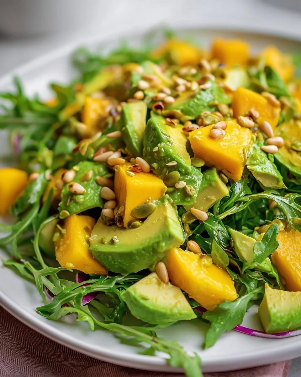 Avocado-Mango-Salat mit Rucola