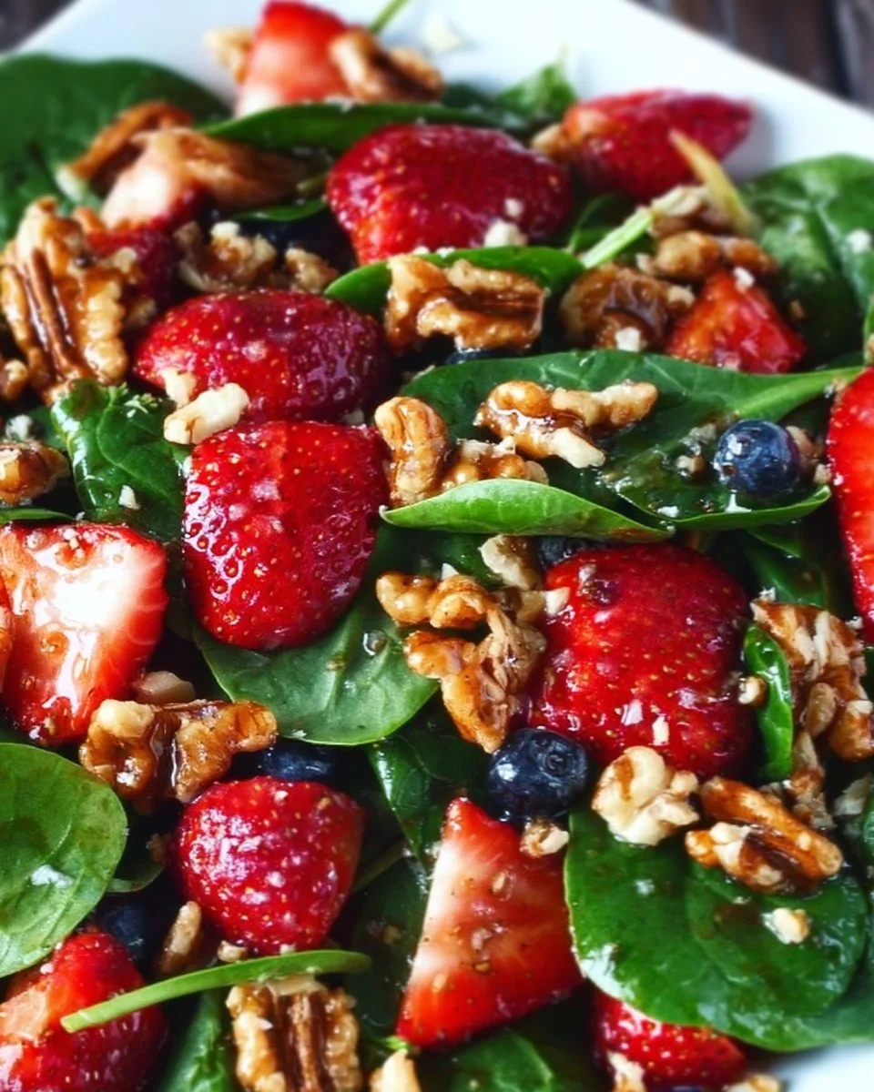 Erdbeer-Spinat-Salat