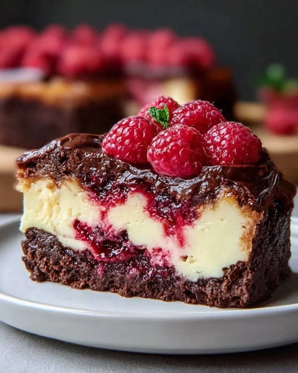 Himbeer-Brownie-Cheesecake