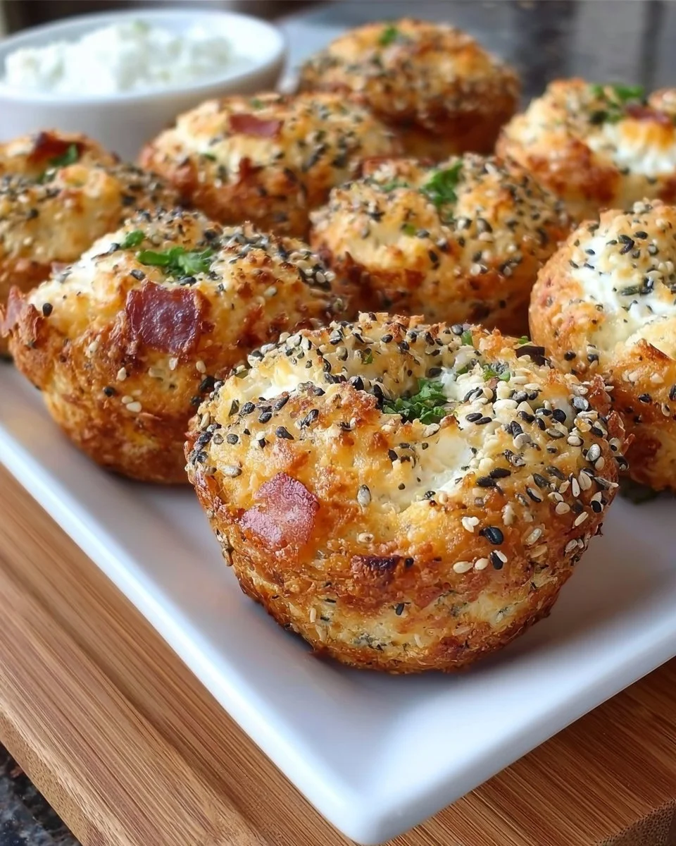 Hohe Protein Bagel Bissen