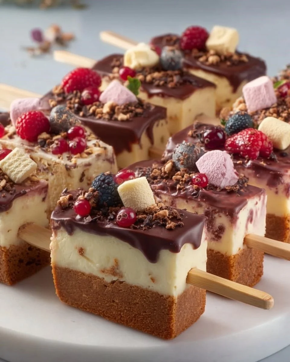 Käsekuchen am Stiel