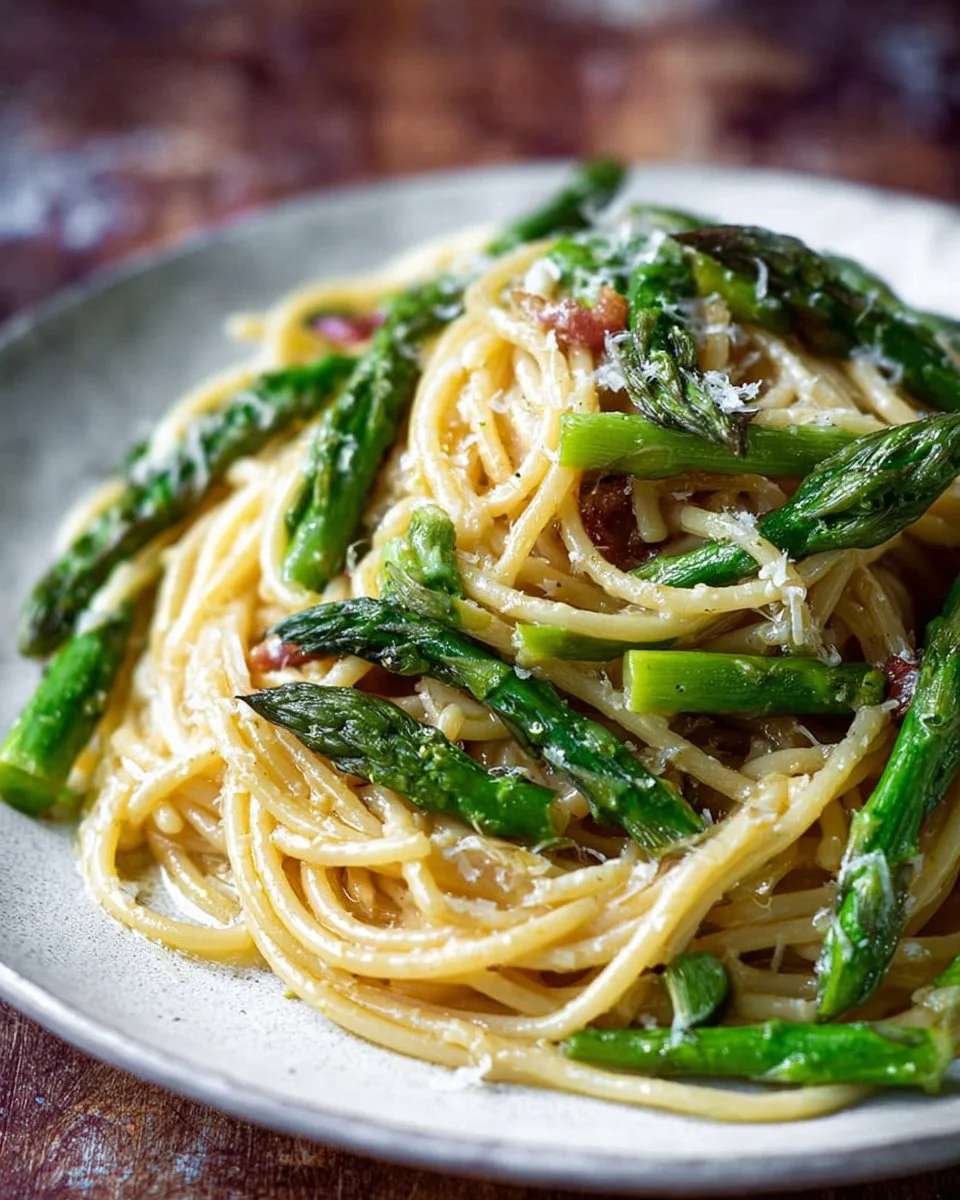 Pasta mit grünem Spargel