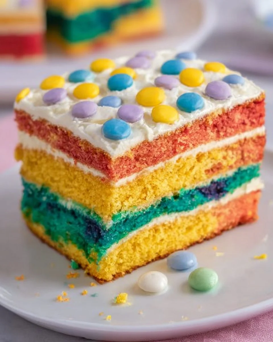 Regenbogenkuchen vom Blech