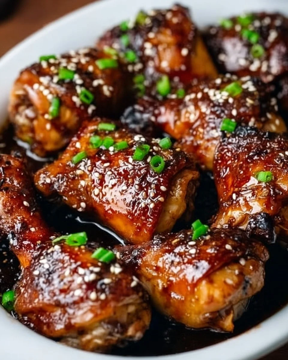 Slow Cooked Asian Glazed Chicken Thighs