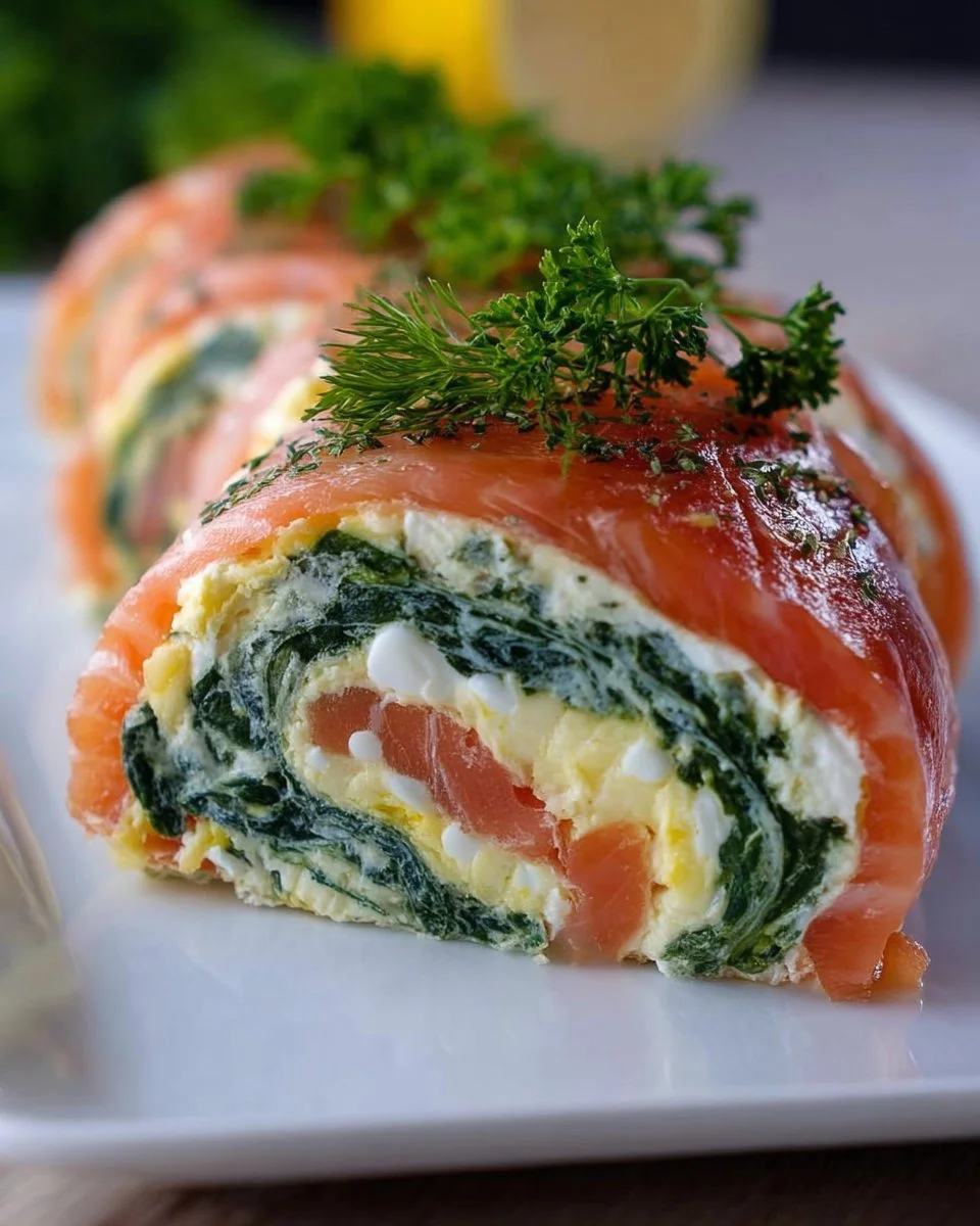 Spinat-Lachs-Rolle