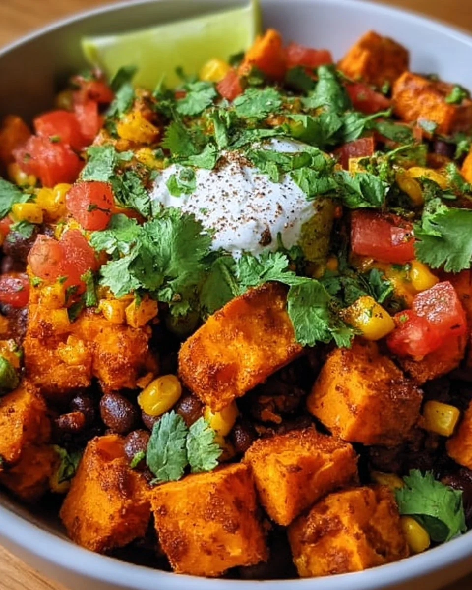 Süßkartoffel Taco Schüssel